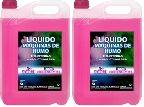 PLANTAWA Líquido Máquina de Humo Alta Densidad 5L | Efecto Niebla Densa y Duradera | Fluido Compatible con Todas Las Máquinas de Humo | Ideal para Fiestas, Eventos y Escenarios (Paquete de 2)