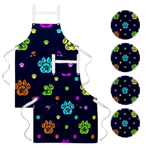 Tablier de cuisine pour restaurant et pâtisserie lot de 2 avec broches ajustables