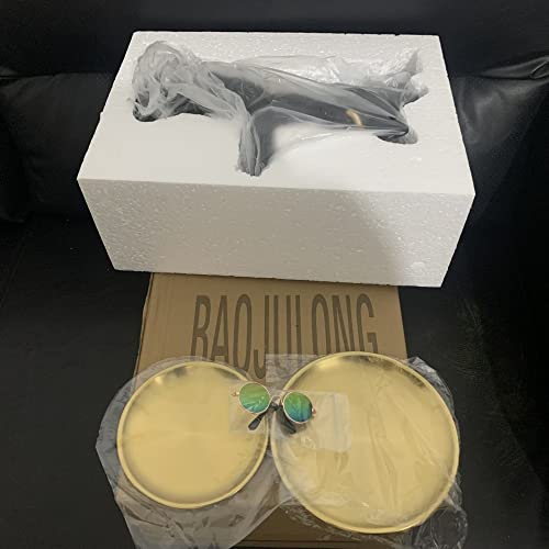 Baojulong BJL0419 Adorable French Bulldog Statue With 2 Trays And Cute Glasses Black Resin Dog Sculpture Ornament Animal Figurines Home Decor Anniversary Thanksgiving Christmas Birthday Gifts thumb #5