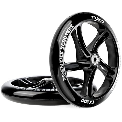 Raven Ersatzräder für Roller Tretroller Kickscooter Trader für Kinder Erwachsene PU 200mm, mit Kugellager 2 Stück Raven Ersatzräder für Roller Tretroller Kickscooter Trader für Kinder Erwachsene PU 200mm, mit Kugellager 2 Stück