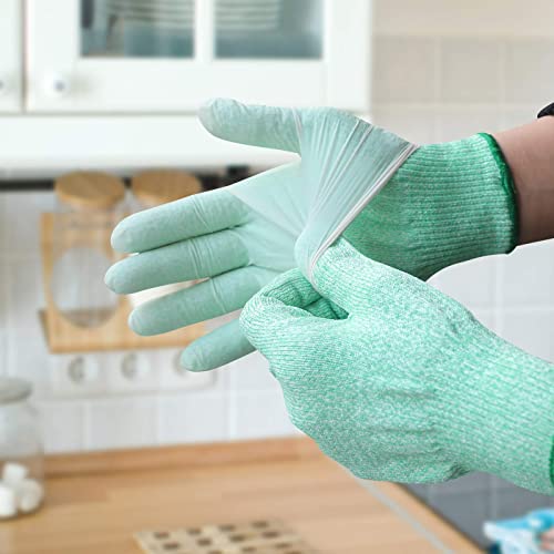 Evridwear Cut Resistant Gloves Food Grade Level 5 Kitchen Safety Protection (Small, Green) #TOP6