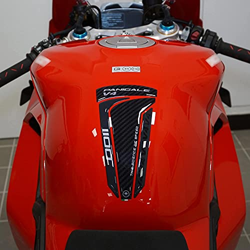 labelbike - 3D Aufkleber Motorrad Tankpad Schutz und Dekoration aus Harz kompatibel mit Ducati Panigale V4 2018-2022