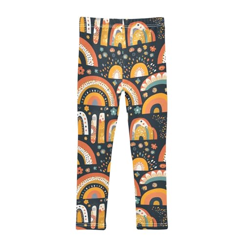 Rainbow Boho Style Kids Baby Girls Basic Leggings Stretch High Waisted Dance Pants Exercise2