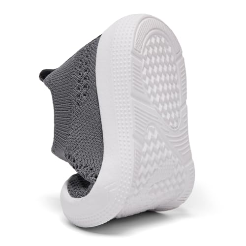 Image of Eashi Baby Boy Girl Non-Skid Indoor Infant Walking Shoes Breathable Warm Elastic Sock Shoes with Memory Sole Protect Toes Outdoor Sneakers