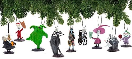 Nightmare Before Plastic Christmas Ornament Set Deluxe Holiday Decorations