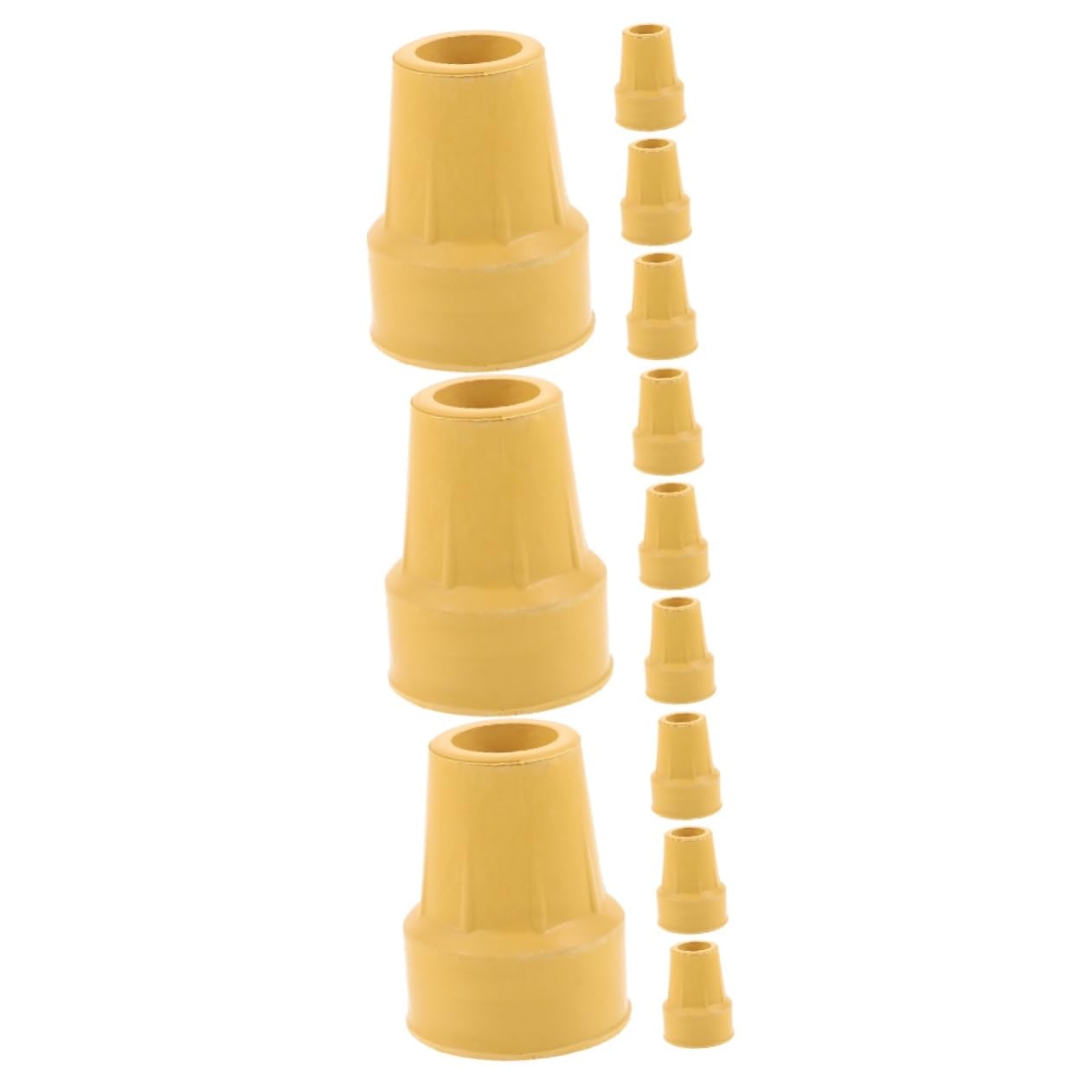 BESTYASH 3 Ensembles Béquilles De Randonnée Canne De Marche Couvoirs De Pied De Pole De Randonnée Seniors Cannes Pour Hommes Léger Poignée Noir Caoutchouc Jaune 4 Pièces * 3