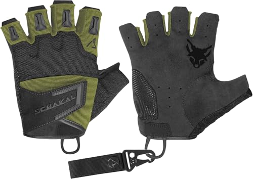 ACE Schakal Fingerless Tactical Gloves - Outdoor Glove for Airsoft and Paintball - Olive - XXL