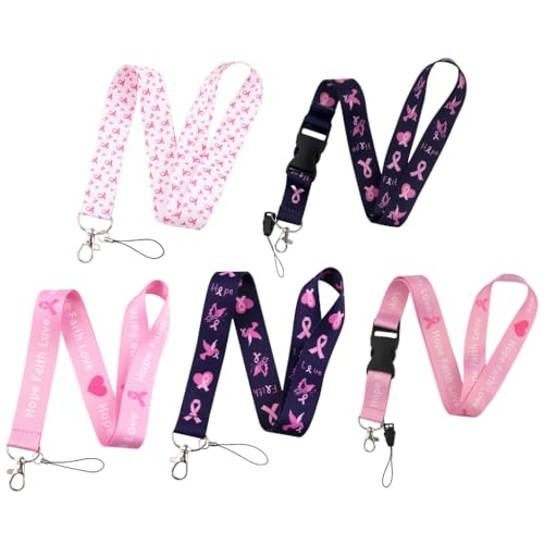 5pcs Ribbon Lanyard Neck Strap Fashion Lanyard for Support and Daily Use
