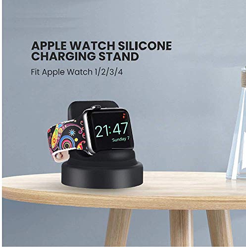 Dock Station Suporte Mesa Apple Watch 1 2 3 4 Relogio Branco