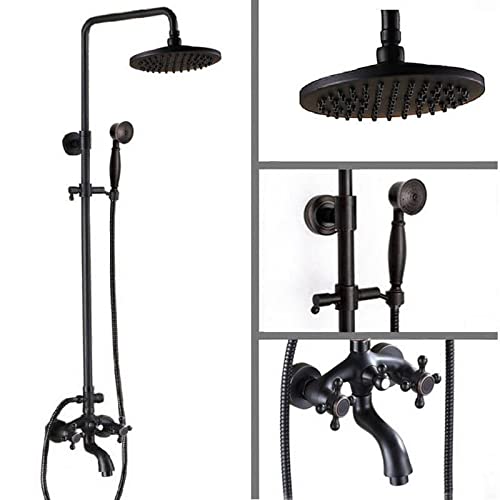 Robinet mitigeur de baignoire mural double croix pour bain relax