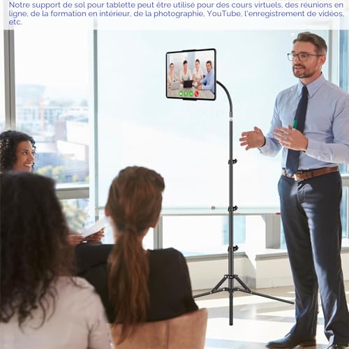 Support pour tablette contre les douleurs de cou ajustable hauteur max 65"
