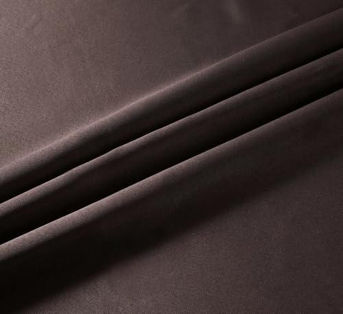 Image of LaVichitra 1 Piece Solid Premium Blackout Curtain - Thermal Insulated, 3 Layered, 100% Opaque Door Curtain - 7 feet, Dark Coffee