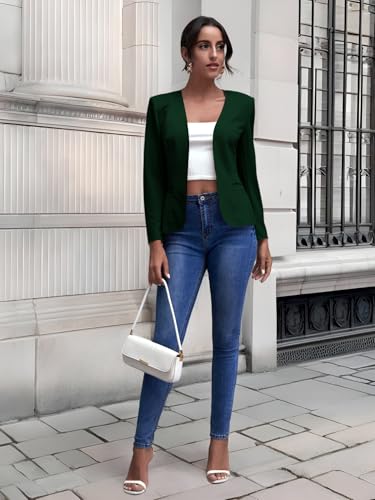 Milumia Women Long Sleeve Open Front Blazer Jacket Elegant Business Outerwear4