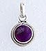 Avicrafts Amethyst Stone 925 Sterling Silver Pendant Necklace For Women Girls- Natural Gemstone Solitaire Handmade Pendant
