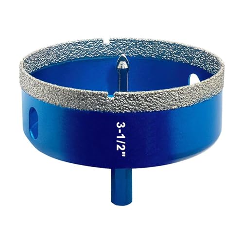 Image of TurstAid Diamond Hole Saw 3-1 /2 Inch with Pilot Guide Drill Bit - Performance Diamond Tile Hole Saw for Porcelain, Glass, Marble, Ceramic