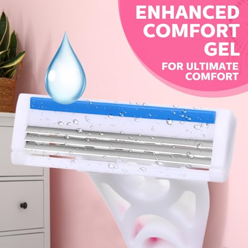 Image of 72 Count Women's Disposable Razors Blades Bulk 3 Blade Razors for Women Disposable Head Razor Sensitive Skin Razor Comfortable Shave for Bathing Hotel Travel