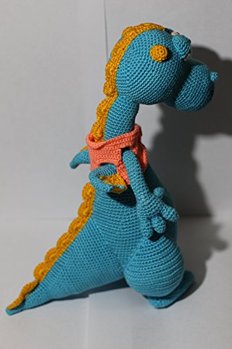 Knitted Cute blue dinosaur4