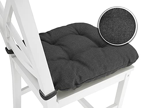 Galettes de chaise en forme de trapèze sunnypillow coussin anthracite 40x35x8 cm