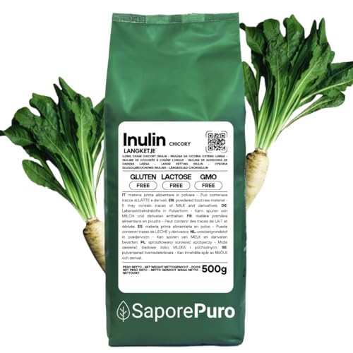 SaporePuro INULINE poeder 500 gr - LANGE KETTING - Prebiotische plantenvezel uit cichoreiwortels