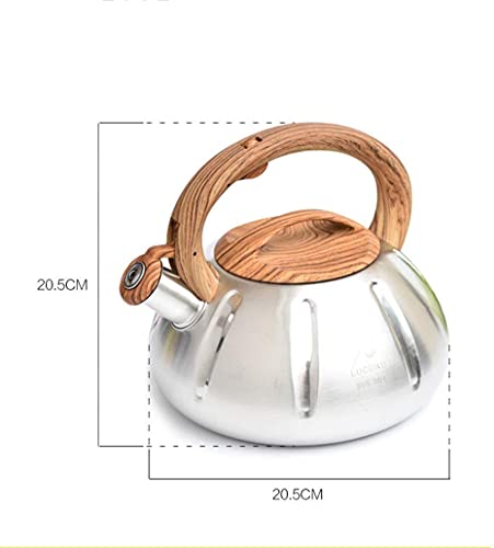 stove top kettle Camping Kettle Stovetop Kettles Stovetop Whistling Kettle, Wooden Handle,Suitable For All Stoves