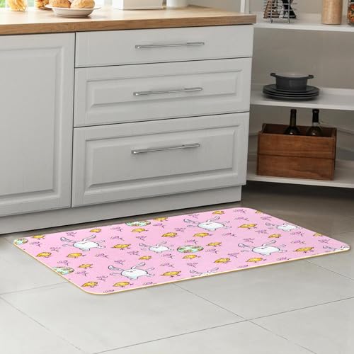 Tapete de cocina para pasillo y cuarto de lavado con conejos 7