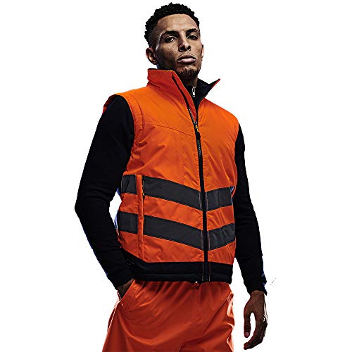 Regatta TRA840 5LV70 Professional Hi-Vis Body warmer, Orange/Navy, L