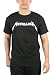 Metallica - Mens Black & White Logo T-Shirt In Black