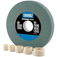 Draper Schleifscheibe, 150 mm x 20 mm, Körnung 120, TCT-Werkzeugschärfer, 5 Reduzierringe, Trockenschnitt, 31,75 mm Bohrung, 99568