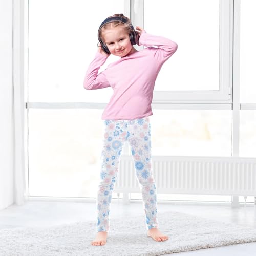 Underwater Creatures Starfish Sea Horse Kids Girl's Cotton Leggings Stretch High Waisted Leg Yoga Pants Gym4