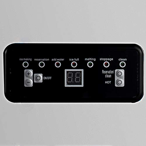 Shzond Commercial Ice Maker 88Lbs/24H Stainless Steel Commercial Ice Machine Auto Clean 22Lbs Storage 3X8 Cubes With Water Filter, Scoop, Connection Hose For Restaurant, Bar, Coffee Shop (88Lbs/24H) #TOP4