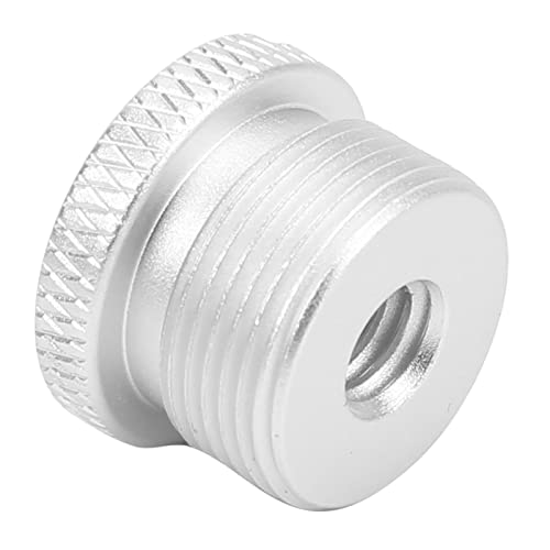 Akozon Adaptateur de Filetage Femelle 1/4 Pouce vers Mâle 5/8 Pouce Adaptateur de Vis pour Pied de Micro Adaptateur de Vis Micro Adaptateur de Vis de Microphone en Alliage D'aluminium(Argent F18B)