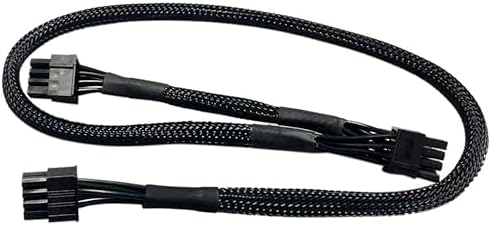 16 AWG ATX 8 Pin Male to Dual PCIe 8(6+2) Pin Male Power Adapter Sleeved Cable for Corsair & Thermaltake Modular Power Supply 24+9 Inches