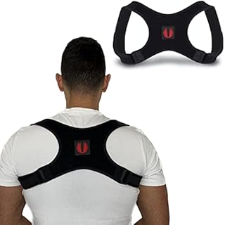 TULPAR Posture Corrector for Women and Men  Adjustable Upper Back Support Brace and Spinal Straightener Deters Slouching  Includes Additional Straps for Sizing and Posture Correction Guide