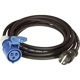 cee schuko kabel 5 qmm schwarz Schutzkontakt-Stecker auf CEE-Kupplung Länge 5 m