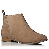 Cómodo: excelente par de botas de uso diario, con tacón bajo, tobillo elástico estilo bota de Chelsea y suela interior de piel suave.