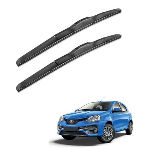 Image of Oshotto Frameless (O.E.M Type) Wiper Blades Compatible with Toyota Etios Liva (26 inch / 16 inch)