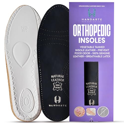 Plantillas ortopédicas de cuero natural para zapato