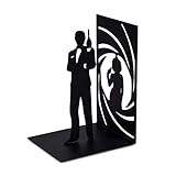Balvi - Secret Agent Decorative Metal bookend in Black Colour. Original Design
