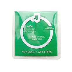 MuzcYM Lot de 6 cordes de guitare acoustique Flok 011-052 pouces en acier à haute teneur en carbone plaqué argent - Les Beatles, Paul McCartney, John Lennon, RIngo Starr, George Harrison MuzcYM Lot de 6 cordes de guitare acoustique Flok 011-052 pouces en acier à haute teneur en carbone plaqué argent – Image 3