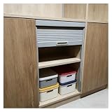 HAIXHX Porta A Soffietto 40 50 60 70 80 90 cm di Larghezza Piccolo Armadio avvolgibile con Ante Pieghevoli, Armadio Pieghevole con Ante a Tamburo e Maniglia(40x75cm (15.7x29.5))