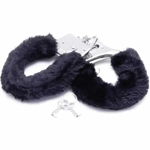 Algema Metal Pelúcia Preta e Venda Tapa Olho Fetiche SadoSex Shop