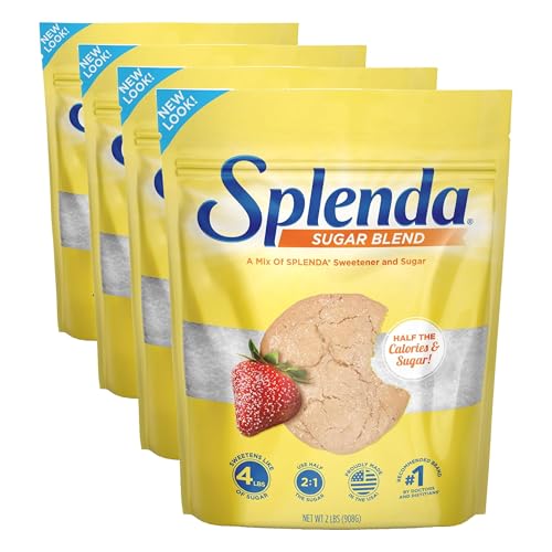 SPLENDA Low Calorie Sweetener for Baking Resealable Bag, Sugar Blend, 32 Ounce (Pack of 4)