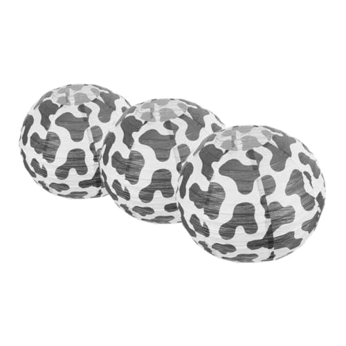 Toddmomy 3pcs Cow Lanterns for Wild West Party Decorations Reusable Barnyard Party Lanterns Friendly Farm Theme Decor for Cowboy Birthday and Shower Events