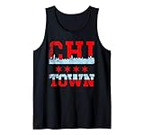 Chi Town Chicago souvenir skyline Flag design Tank Top