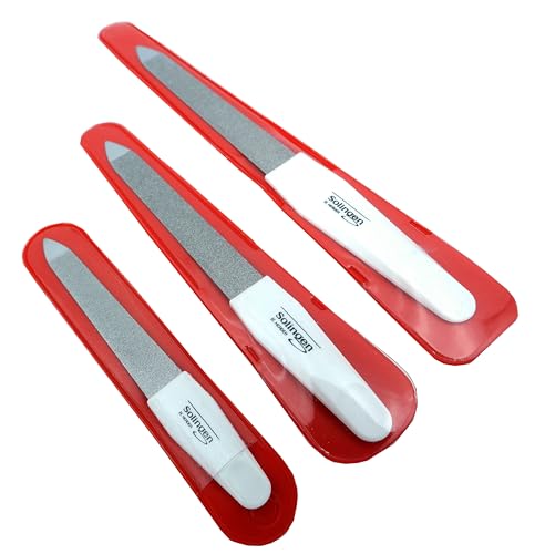 3 Profi Nagelfeilen Solingen original H.Herder Saphir Feile Maniküre Nagelfeile Metall Fein Grob Set Solinger Qualität