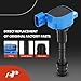 A-Premium (Blue) Set of 12 Ignition Coil Pack and Iridium Spark Plugs Compatible with Nissan V6 Series 350Z 2003-2006 & Infiniti FX35 2003-2008, G35 2003-2006, G35 2007, M35 2006-2008, 3.5L