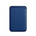 Produktbild Magsafe Kartenetui RFID-Blockierung Echtleder Brieftasche Handy Kartenhalter Brieftasche für iPhone 12 Pro, blau (Blau) - 9873946309602