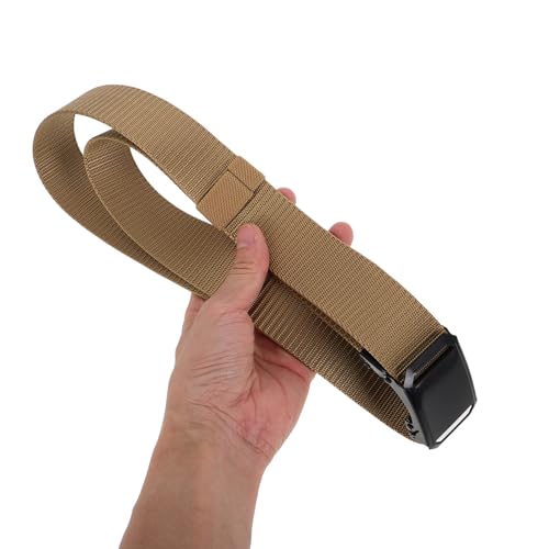 BESPORTBLE Men's Ratchet Belt Elastic Braiding Grey Casual Belt for Men Breathable Utility Automatic Buckle for Outdoor Sports Young Students3