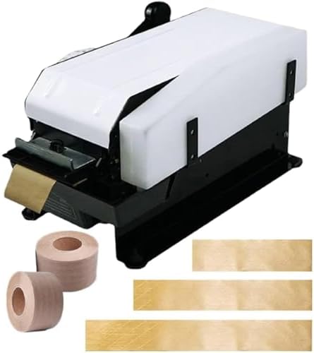 Wet Kraft Paper Carton Sealing,Electric Tape Cutting Machine,Electronic Heavy Duty Gummed Paper Water Activated Tape Dispenser Machine,for Shipping, Carton and Box Sealing