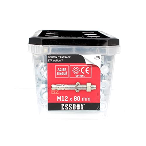 Scell-it ESSBOX de 25 Goujons D'Ancrage 12X80 Acier